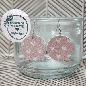 Pink Heart Earrings